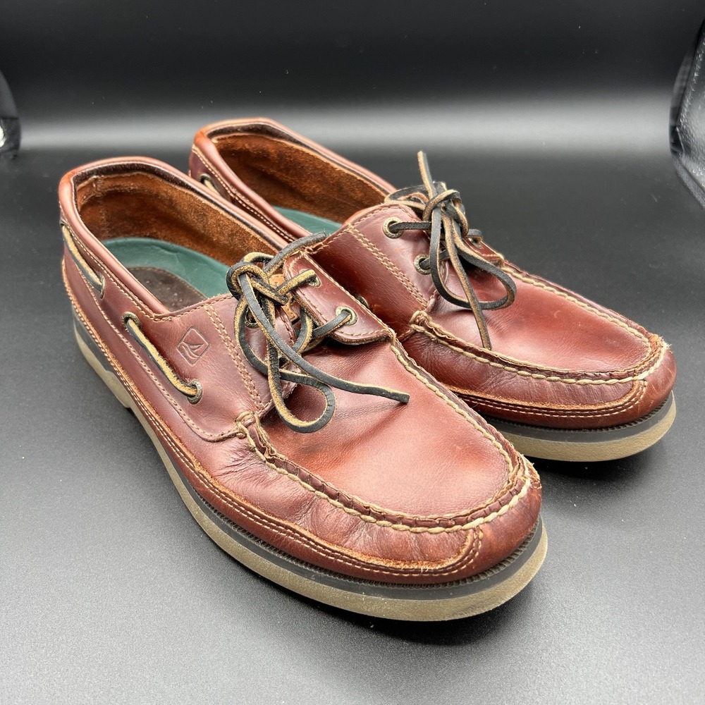 Sperry Dark Brown Leather Boat Shoes